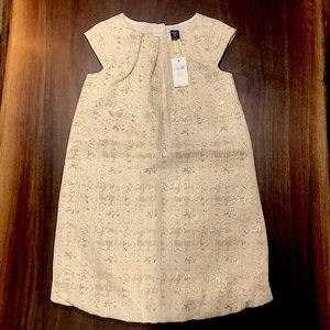 NWT, Baby Gap, 5y, Gold/Cream, little girl dress